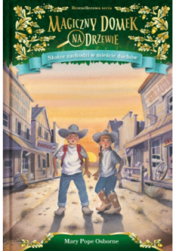 Magiczny domek na drzewie Słońce zachodzi w mieście duchów