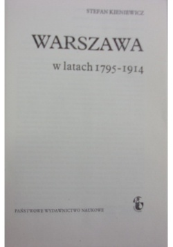 Warszawa w latach 1795 - 1914