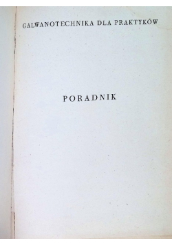 Galwanotechnika dla praktyków Poradnik