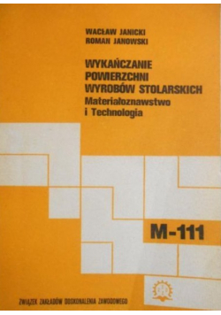 Wykańczanie powierzchni wyrobów stolarskich