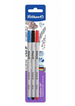 Cienkopis Fineliner 96 0,4mm mix 3szt