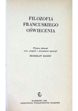 Filozofia francuskiego Oświecenia