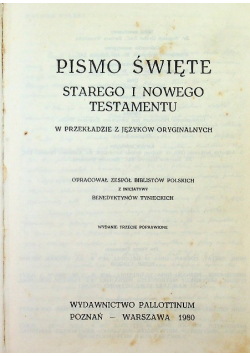 Pismo Święte Starego i Nowego Testamentu