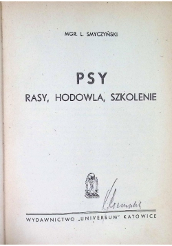 Psy Rasy hodowla szkolenie 1948 r.