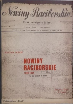 Nowiny raciborskie 1889 - 1904