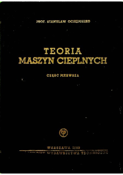 Teoria maszyn cieplnych  Część I