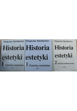 Historia estetyki Tom 1 do 3