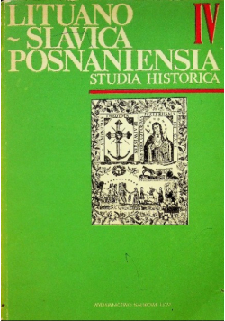 Lituano Slavica Posnaniensia Studia Historica IV