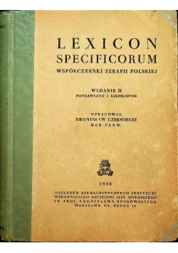 Lexicon Specificorum współczesnej terapii polskiej 1950 r.