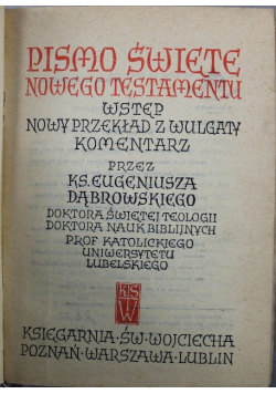 Pismo Święte Nowego Testamentu