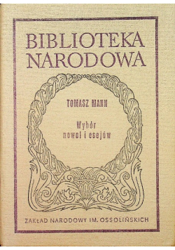 Mann Wybór nowel i esejów