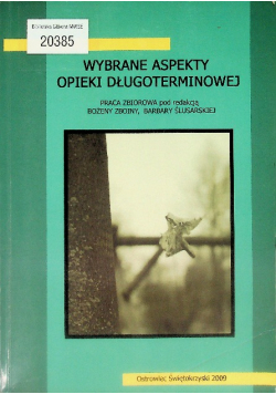 Wybrane aspekty opieki długoterminowej