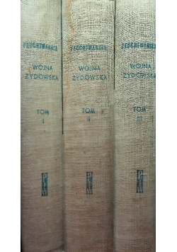 Wojna żydowska Tom I do III