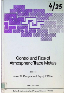 Control and Fate of Atmospheric Trace Metals