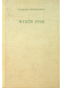 Kotarbiński Wybór pism Tom II