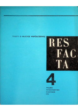 Teksty w muzyce współczesnej Resfacta Część 4