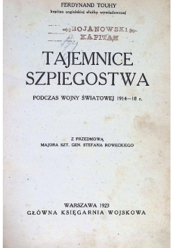 Tajemnice szpiegostwa 1923 r.