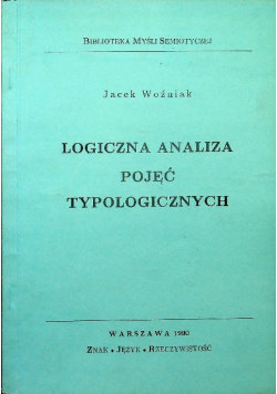Logiczna analiza pojęć typologicznych