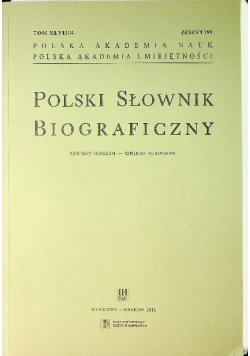 Polski Słownik Biograficzny. Tom XLVIII / 4, zeszyt 199