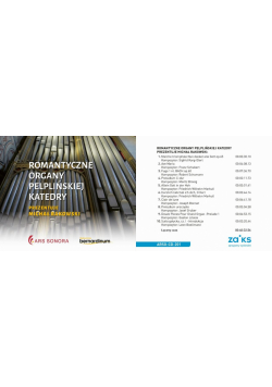 Romantyczne organy pelplińskiej katedry CD