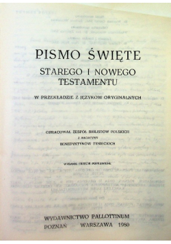 Pismo Święte Starego i Nowego Testamentu