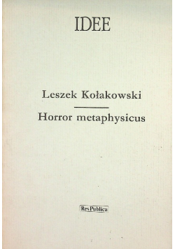 Idee horror metaphysicus