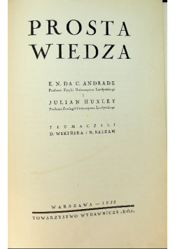 Prosta wiedza 1939 r.