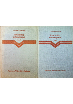 Kurs analizy matematycznej Tom I i II