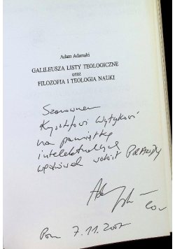 Galileusza listy teologiczne oraz filozofia i teologia nauki