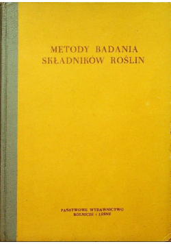 Metody badania składników roślin