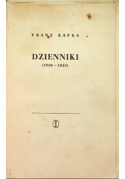 Kafka Dzienniki (1910 - 1925)