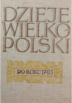 Dzieje Wielkopolski do roku 1793  Tom I