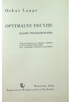 Optymalne decyzje