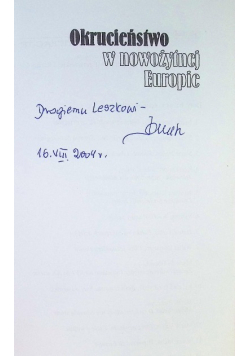 Okrucieństwo w nowożytnej Europie