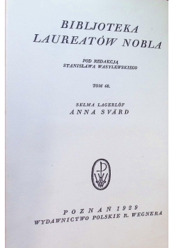 Biblioteka laureatów nobla Tom 68 1929 r.