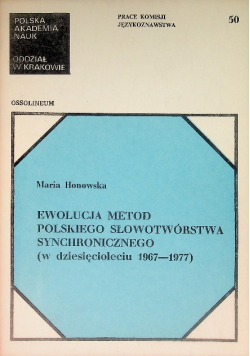 Ewolucja metod polskiego słowotwórstwa synchronicznego