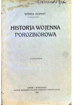 Historja wojenna porozbiorowa 1921 r.