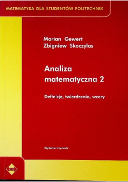 Analiza matematyczna Część 2
