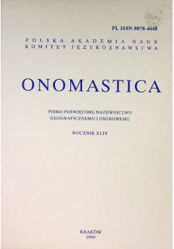 Onomastica Rocznik XLIV / 99