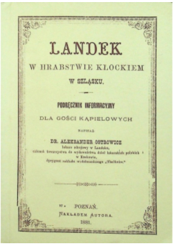 Landek w hrabstwie Kłockiem w Szląsku