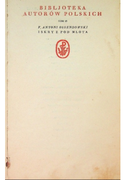 Iskry z pod młota Tom I 1936 r.