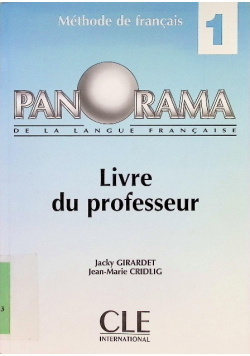 Panorama Niveau Część 1 Livre Du Professeur