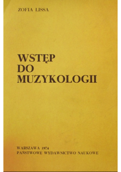 Wstęp do muzykologii