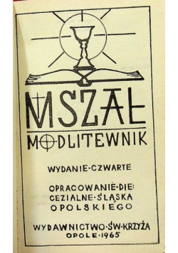 Mszał Modlitewnik
