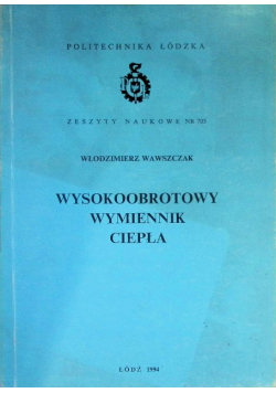 Wysokoobrotowy Wymiennik Ciepła Nr 705