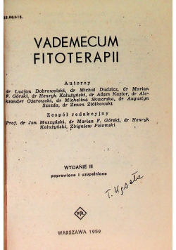 Vademecum fitoterapii