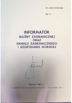 Informator służby zagranicznej oraz handlu zagranicznego i gospodarki morskiej