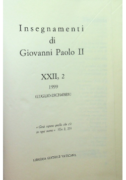 Insegnamenti di Giovanni Paolo II Vol 22 Part 2