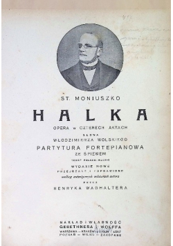 Halka opera w czterech aktach 1930r.