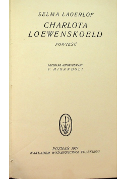 Charlota Loewenskoeld 1927 r.